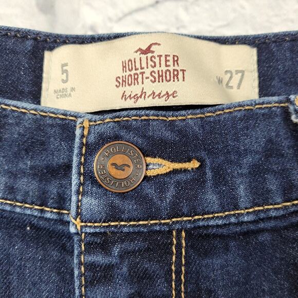 Hollister Dark Wash Short Short High Rise size 5/27 - Picture 3 of 5